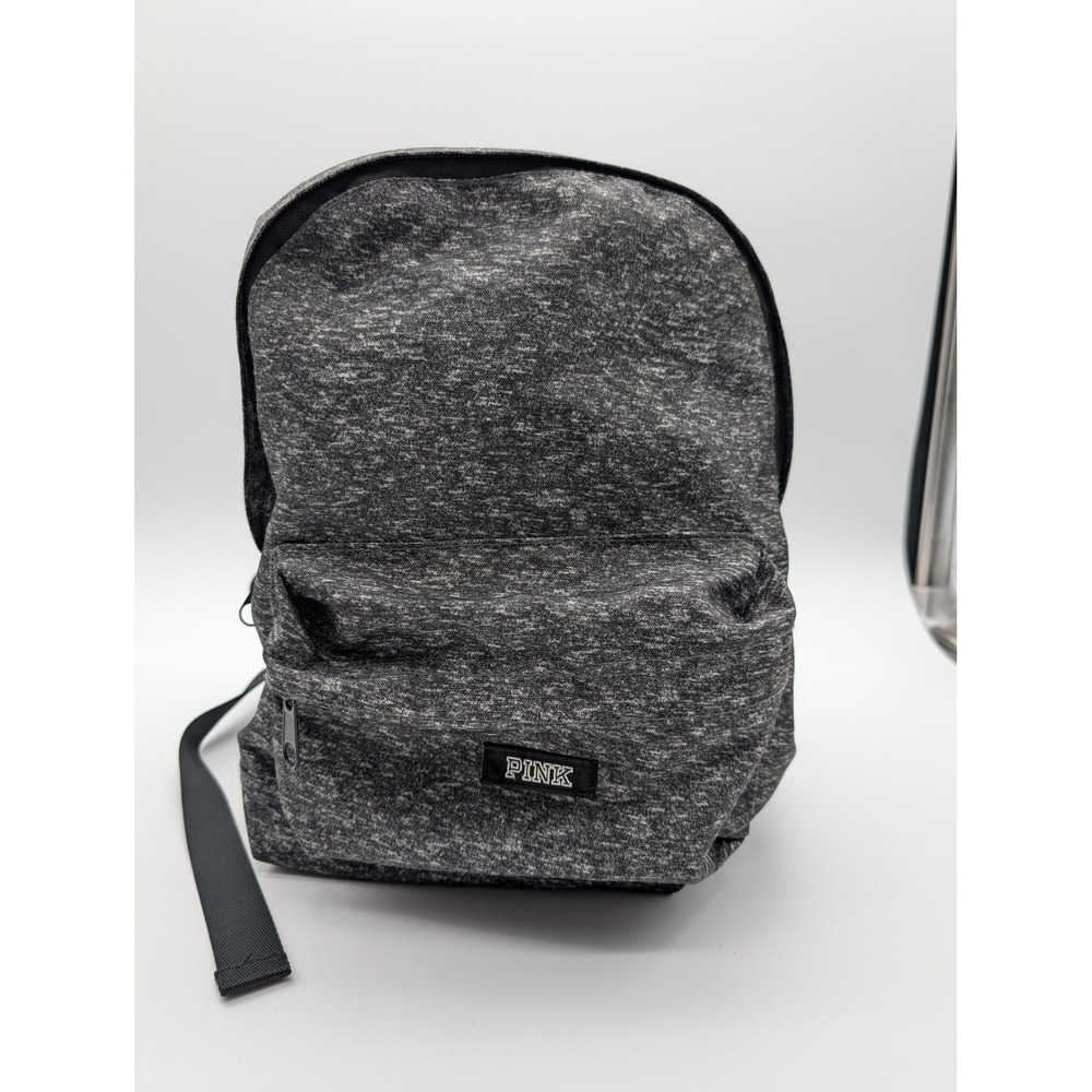 Victorias Secret PINK Backpack Gray Heathered Marl School Bag with Laptop Sleeve